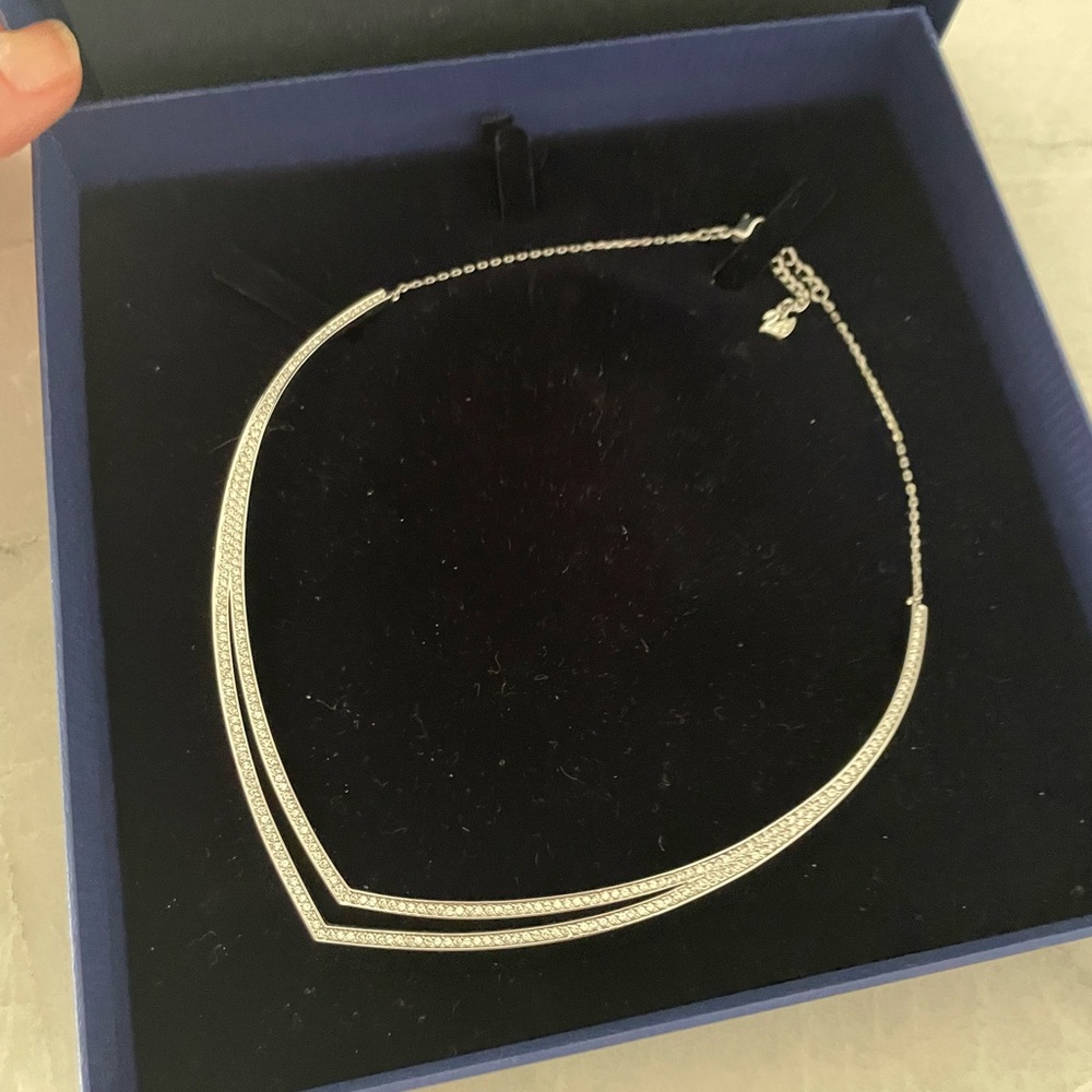 Swarovski Silver Necklace Radiant Charm